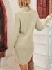 여자 스웨터 여성의 긴 슬리브 터틀넥 점퍼 부드러운 니트 풀버 가을 겨울 스웨터 짧은 드레스