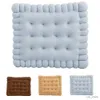 Cushion/Decorative Biscuit Shape Plush Seat Cushion Soft Texture Creative Chair Seat Pad Thick Floor Mat Tatami Sofa