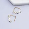 Orecchini a bottone Trendy simulato perla Stringa Dichiarazione Coreano Semplice Retro Vento freddo Abbigliamento da donna Gioielli