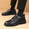 Casual Shoes Cyytl Men Leather Dress Summer Male Loafers arbetar utomhusplattform som går lyxiga fotledstränare Sneakers platt