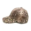 Ball Caps 2024 Hoge Kwaliteit Snake Skin Print Lederen Vader Hoed Mannen Vrouwen Zomer Baseball Cap Vizier Verstelbare Bot hoeden Gorras