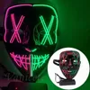 Party Masks Halloween Mask Led Light Up Scary Mask för Festival Cosplay Costume Masquerade Parties Carnival Gift LT822