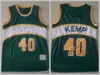 Vintage Basketball Shawn Kemp Jersey 40 Kevin Durant 35 Gary Payton 20 Retro Color Green Red White Yellow All Stitched Throwback High Quality Big Team Logo