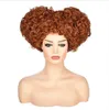 Pelucas sintéticas HAIRJOY Winifred Sanderson Disfraz Hocus Pocus Corto Marrón Rojo Cosplay Cabello para mujeres 9379668