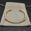 عتيقة DY DESELER DESITER JEWLERY for Women Flessed Silver Gold Barkes Fashion High Quality Bracelets Men Resplendent Christmas Gifts ZH157 E4