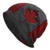 Bérets Drapeau canadien Stone Caps Hip Hop Automne Hiver Outdoor Skullies Bonnets Chapeau Unisexe Adulte Chaud Multifonction Bonnet Tricot Chapeaux