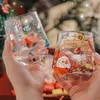 Verres à vin 1 pièce, tasse en verre de noël, boisson domestique de grande capacité avec poignée, eau résistante aux hautes températures