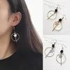 Kolczyki stadniskie Korea Fashion Women 2024 Tassel Square Wood Box Star Circle Lady Jewelry Akcesoria Hurtowe