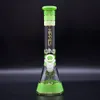 Stick Green Hipisie Glass Etykieta szklana rura wodna, przezroczysty szklany bong, szklana hakah, borokrzewnikowy szklany element palenia z kolorową miską, palenie akcesoriów