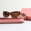 Fashion Designer Miu Sunglasses Oval Frame Luxury Sunglasses Women's Anti-radiation UV400 Personality Men's Retro Glasses Travel sunglasses