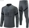 Soccer Jerseys 21 22 23 S Tracksuit Jersey Messis Mbappe Classic Style Training Suit Half Pull Long Sleeve Sergio Ramos Verratti Icardi AdultH240308