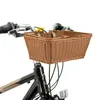 Bike Basket Wicker Basket for Bike Hand-Woven Bicycle Basket Detachable Wicker Front Handlebar 240301