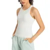 L-343 Gilet de yoga pour femmes, conception à dos croisé amincissant, haute élasticité, sensation nue, haut de sport sportif, débardeur de yoga pour femmes LU-MELUCK