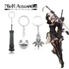 Keychains Game NieR Automata YoRHa No. 2 Type B Beastlord Sword Oddity Emil Metal Pendant Key Chain Cosplay Gift Jewelry