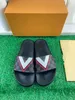 Designer Sandals Slippers Summer Men Women Shoes Shaped Multicolor Slides Molded footbed in black Tonal rubber sole featuring embossed logo at outer side 0625