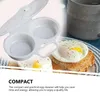 Çift Kazan Mikrodalga Yumurta Buharlı Plastik Omlet Hızlı Buharda Buğulanmış Mutfak Gadget Yumurtaları Ev