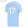 サッカージャージHaaland 23 24 De Bruyne Mans Cities Gvardiol Foden 2023 Special Third Football Shirt Men Kids Kit Sets Aarezh240308