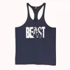 Mens Gym Workout Bodybuilding Printed Muscle Stringer Extreme Y Back Fitness Tank Tops 240308