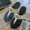 Designer Slides Shoes for Women Summer Flat Sandals 2024 Black Gold White Flip flop Classic Beauty Head Metal Buckles Slippers men Luxury Shoes