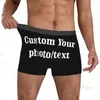 Cuecas boxers personalizados para homens roupa interior personalizada com imagem de rosto po personalizado namorado marido aniversário dos namorados