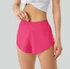 Fitness Shorts High Rise Oddychające szorty jogi szybkie tkaniny wyłożone krótkie 2,5 w szybkich suchych szortach do biegania