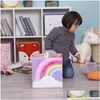 Caixas de armazenamento Caixas Cubo Bonito Dos Desenhos Animados Animal Padrão Caixa de Armazenamento para Brinquedos Organizador Dobrável Caixas P Brinquedo Crianças Cesta 210315 Drop Delive Dhl1O