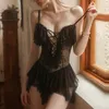 Erotic Lingeries Passion Night Suit Sexy Pajamas Organza Lace Ruffles Nightdress Anime Wedding Bride Cosplay Costumes Lolita 240226