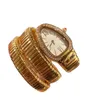 Zegarki designerskie dla kobiet węża kształt szafir szklany zegar na rękę kwarcowy ruch baterii składanie klamra lodowana zegarek zegarowy szlachetny Orologio SB061 C4