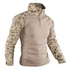 Hommes Sport de plein air randonnée T-shirts Combat Softair armée militaire Multicam CP Camouflage chasse escalade chemise vêtements tactiques 240306