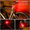 Outras luzes iluminação bicicleta luz traseira usb recarregável ipx8 bicicleta à prova d 'água para mtb capacete pacote saco cauda 5 modelos ciclismo taillig dhiqx