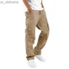 Herrenhose Herren Cargohose Relaxed Fit Sporthose Jogger Jogginghose Kordelzug Outdoorhose mit Taschen 2303292 240308