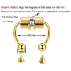 Näsringar Studs Fashion Fake Ring Hoop Magnetic Horseshoe 316L Rostfritt stål Faux Septum Non Piercing Clip on Drop Delivery Jew Dhvrj