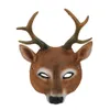 Maski imprezowe Śliczne derze głowa cosplay maska ​​Bożego Narodzenia Reindeer 3D Realistic Halloween kostium Karnival Props 230327 Drop Deli Dhmr3