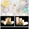 Cylinder Pedestal Stand White Plinth White Party Dessert Table Cake Stand Pedestal Iron Column For Wedding Decoration