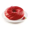 SHENHONG Nieuwe Ronde Swirl Cakevorm Voor Bakken Verbazingwekkende Dessert Art Mousse Siliconen 3D Mold Silikonowe Moule Gebak Pan 201023233z