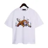 T-shirt homme et femme manches courtes unisexe Amiries lettre tigres dinosaures lapins chevaux ciel étoilé imprimé T-shirt en coton à manches courtes Couple