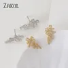 Orecchini con perno ZAKOL Moda Cubic Zirconia Per Le Donne Squisita Cerimonia Nuziale Gioielli Da Sposa Aretes De Mujer Modernos 2024