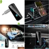 Car Bluetooth Kit New Bluetooth Kit Transmitter Receiver Wireless Adapter 3.5Mm O Stereo Aux For Music Hands Headset Drop Delivery Aut Dh7Um