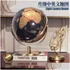 Objetos decorativos estatuetas acessórios de metal grande mundo globo mapa para casa mesa ornamentos presente de natal decoração de escritório dh5cz