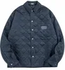 Quiltad bomberjacka makrokanallbar silkdräkt jacka mantel beskuren jacka quiltad lyxdesigner vintage multi pockning puffer jacka,