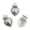 Charms 10st 32x20mm 2.5G Strawberry Crown Heart Pendant Metal Alloy Diy Necklace Armband örhängen Markering