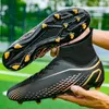 Zapatos de fútbol para hombre, picos de exterior de larga distancia, entrenamiento de tobillo, botines de fútbol, botas profesionales ultraligeras, zapatillas de deporte 240228