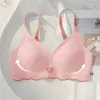 Bras Frauen sexy süße 3/4 Tasse nahtlose Bralette Frauen Feste Farbe Brassiere weiche Wireless Deep V Hals Dessous für weiblich