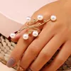 Cluster Rings Womens Jewelry Fashion Appearance Inlaid Pearls Open Ring Wedding Electroplating Process Irregular Pearl