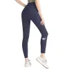 Lycra Fabric Solid Color Women Yoga Pants High Weist Sports Gom