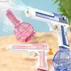 Sand Play Water Fun Ultra-Long Range Electric Water Gun med stor vattenkapacitet med lätt högkvalitativ laddningsbar leksak sommar utomhus poolleksaker