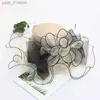 Hüte mit breiter Krempe, Eimerhüte, hochwertiger Sommer-Organza-Fascinator-Hut für Frauen, elegante Hochzeitskleider, Hüte mit breiter Krempe, Kentucky Tea Party, Kirche, Sonne, C L240308