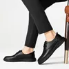 Casual schoenen heren Oxfords Lace Up Trend Monk Strap Office Outdoor Adulto Designer voor heren Leer Zwart Oxford Mannelijk