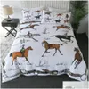 Set di biancheria da letto Beddingoutlet Animali Piumino Er Set King Copriletto equestre Inghilterra Tradizione Equitazione Biancheria da letto Sport Biancheria da letto 20 Dh8Of