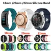 Bandes Bracelet de montre universel en Silicone, 18mm 20mm 22mm, pour Samsung Galaxy Watch 42mm 46mm Active2 40mm 44mm Gear S2 S3, Bracelet Xiaomi Huawei GT2 Garmin 240308